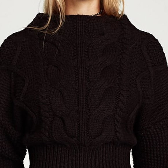 NWT ZARA SWEATER WITH CONTRASTING HEM MEDIUM - Picture 6 of 8